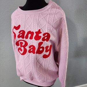 Santa Baby Pink Sweater